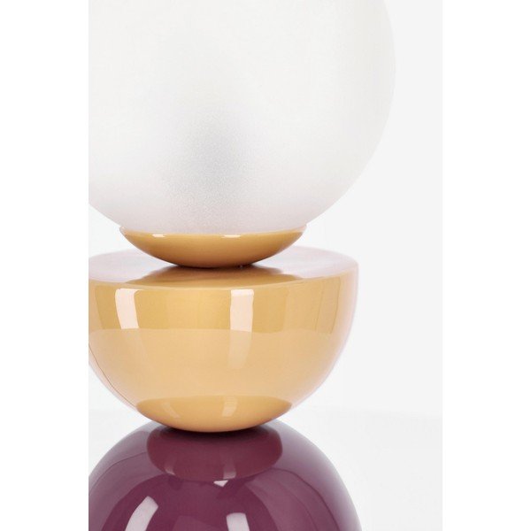 Lampada da tavolo in metallo con paralume in vetro (altezza totale 33 cm) Malton – Bizzotto-image-3