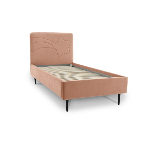 Letto rosa per bambini con contenitore 120x200 cm Star - Scandic