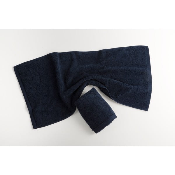 Asciugamano in cotone blu scuro, 70 x 140 cm Lisa Coral - El Delfin