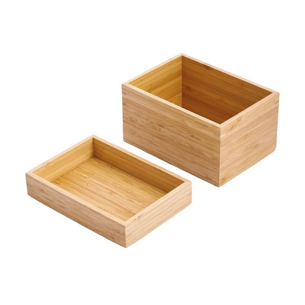 Organizer da bagno di colore naturale in bambù per cosmetici Isalys – MSV-image-3