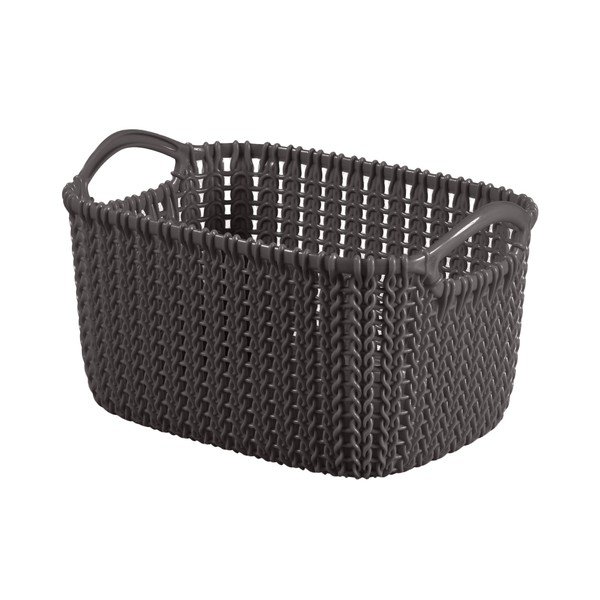 Cesto portaoggetti grigio scuro medio Knit - Curver