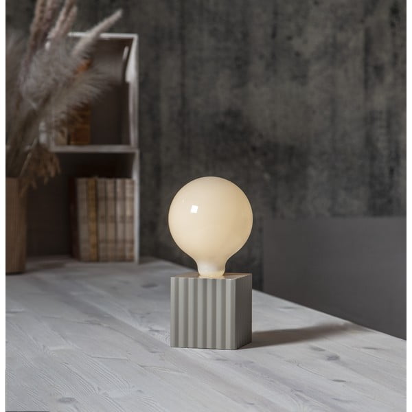 Piede di lampada grigio chiaro 10 cm Box - Star Trading-image-1