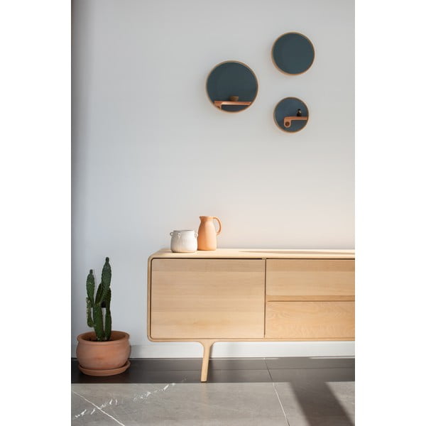 Cassettiera TV in legno massiccio di quercia Naturale Fawn - Gazzda-image-3