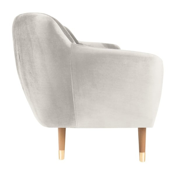 Divano in velluto crema , 158 cm Benito - Mazzini Sofas-image-3