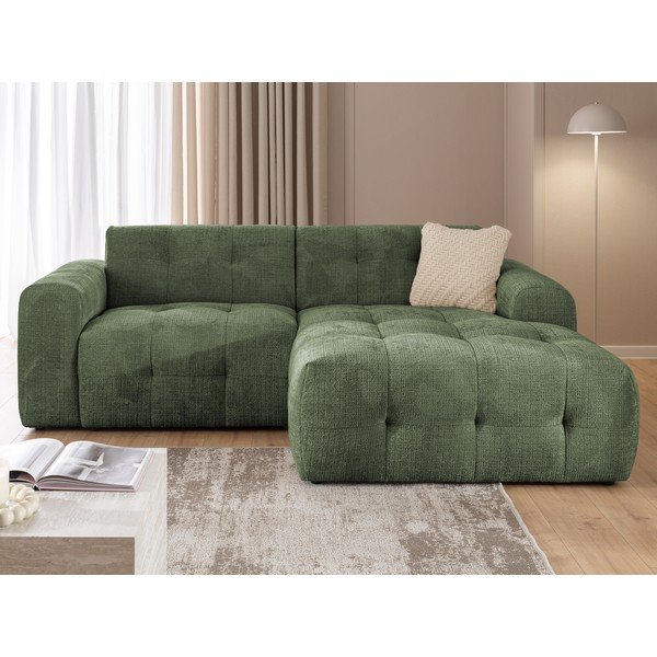 Divano angolare verde (con penisola a destra/con chaise lounge) Melva – Ropez-image-2
