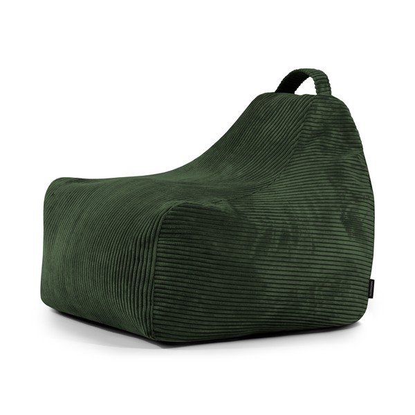 Pouf a sacco per bambini verde con rivestimento in velluto a coste Game Amuse – SLOWDOWN