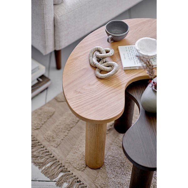 Tavolino in legno di caucciù colore naturale 44x65 cm Luppa - Bloomingville-image-1