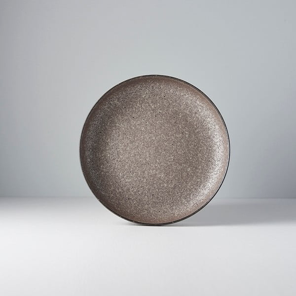 Piatto profondo in ceramica grigio/naturale ø 22 cm Earth - MIJ-image-1