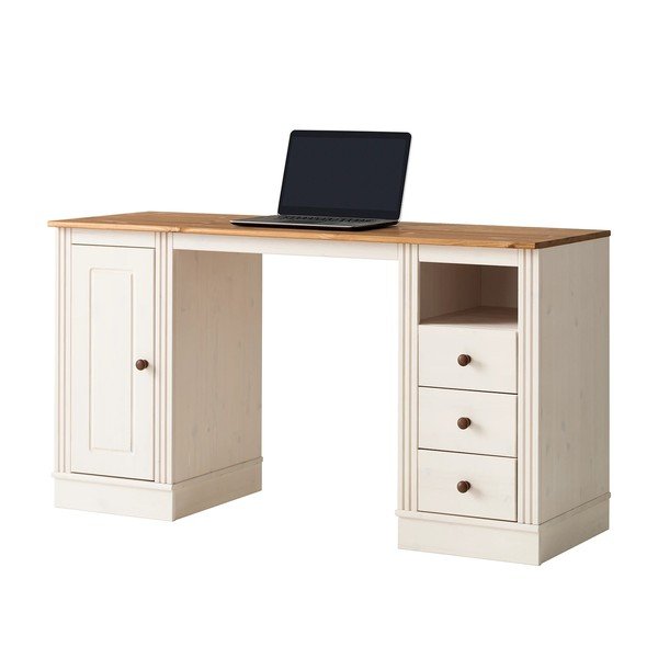 Scrivania con piano in legno di pino 50x140 cm Anita - Støraa-image-4