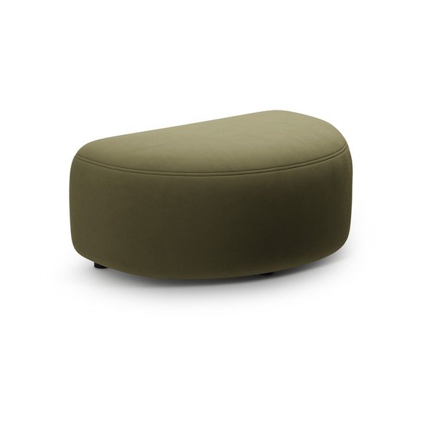 Poggiapiedi verde con rivestimento in velluto Kate – Micadoni 