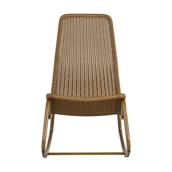 Poltrona da esterno giallo ocra in rattan artificiale Tom – WOOOD-image-3