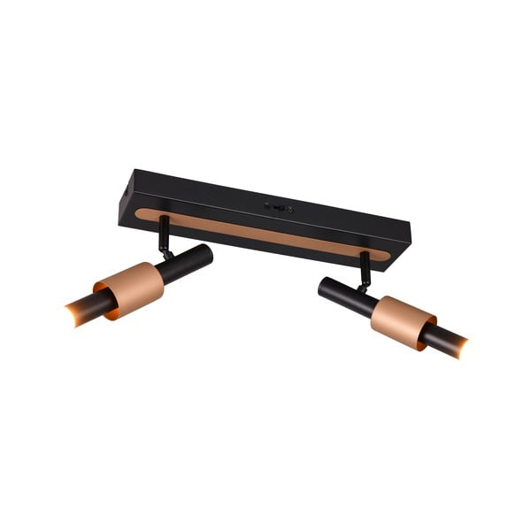Faretto LED nero e color bronzo 20,5x42 cm Ikaris – Trio Select-image-1