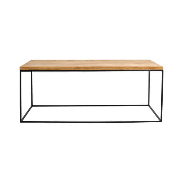 Tavolino con struttura nera e piano in legno di rovere Custom Form Tensio, 100 x 60 cm - CustomForm