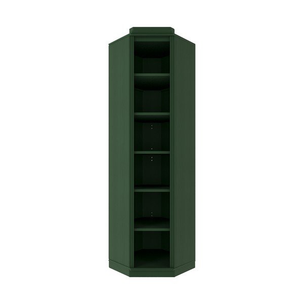 Libreria verde in pino massiccio 85x219x56 cm Anita – Støraa