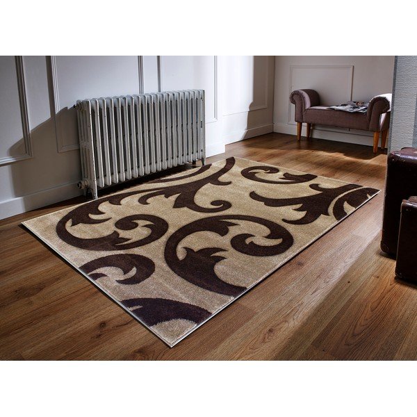 Tappeto beige e marrone Elude Beige Brown, 160 x 230 cm - Flair Rugs-image-1