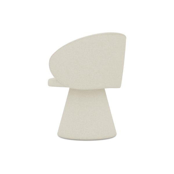 Sedia da pranzo color crema in imbottito Uala – Makamii-image-3