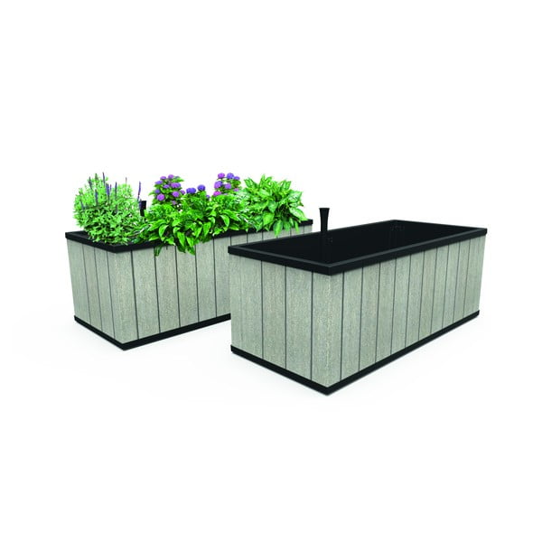 Vaso da giardino grigio grande Sequoia - Keter-image-1
