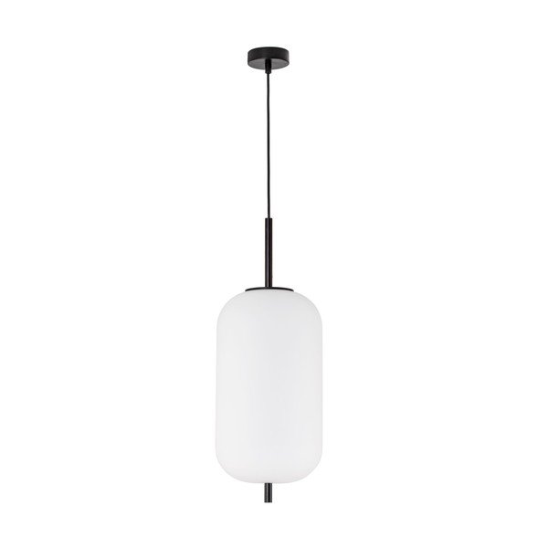 Lampadario bianco/nero in vetro ø 22 cm Lato – Nova Luce