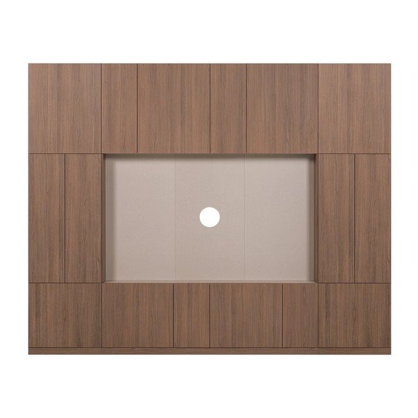 Mobile TV componibile colore naturale scuro 268x215 cm Build – WOOOD