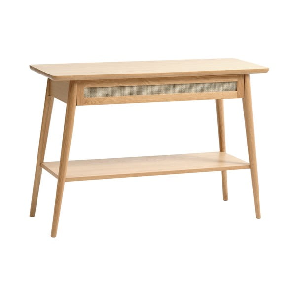 Consolle con piano in rovere decorato in colore naturale 40x110 cm Barrali - Unique Furniture-image-3