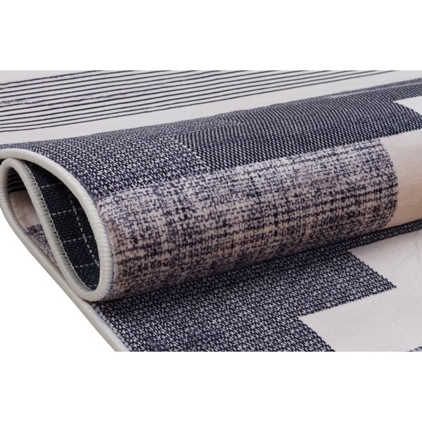 Tappeto lavabile grigio e beige 160x100 cm - Vitaus-image-3