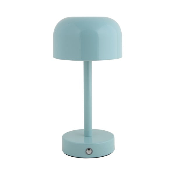 Lampada da tavolo a LED di colore azzurro con paralume in metallo (altezza 24,5 cm) James - Leitmotiv