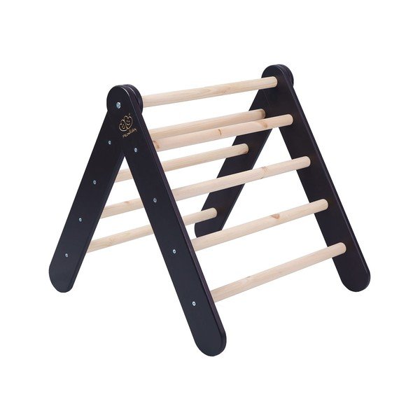 Pikler triangolo montessori nero in pino massiccio 60x60x60 cm Montessori – Meowbaby