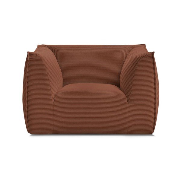 Poltrona arancione con rivestimento in velluto a coste Giorgia – Bobochic Paris-image-3