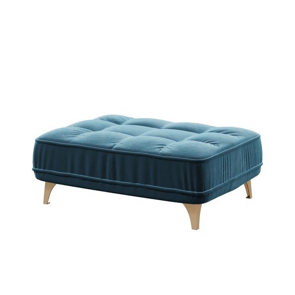 Pouf in velluto blu scuro Devichy Chloe - devichy