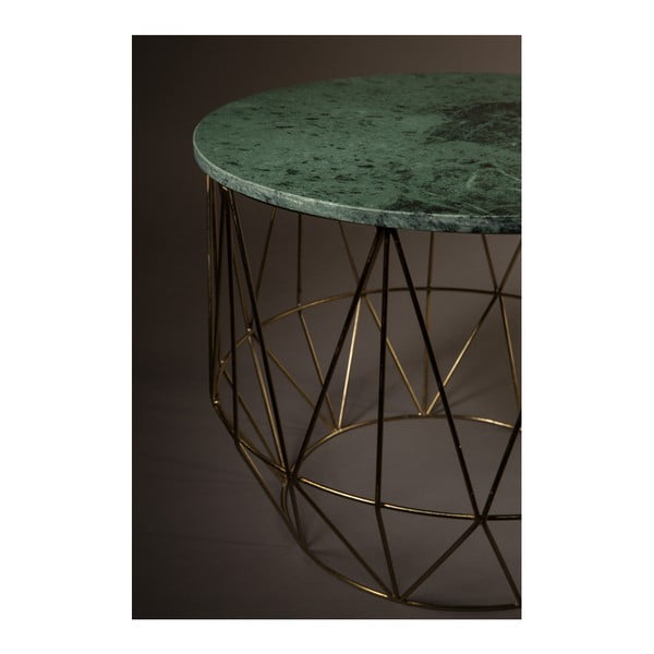 Tavolino con piano in marmo , ⌀ 51 cm Boss - Dutchbone-image-1