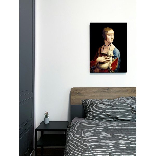 Dipinto - riproduzione 50x70 cm Lady with an Ermine, Leonardo Da Vinci - Fedkolor-image-1