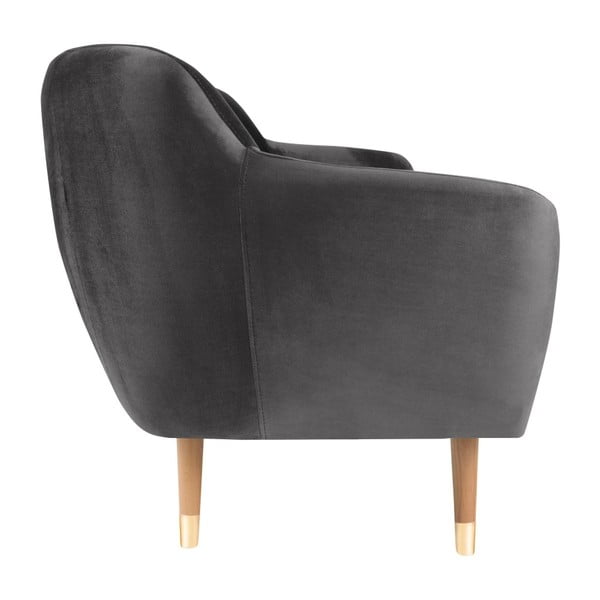 Poltrona in velluto grigio Benito - Mazzini Sofas-image-4