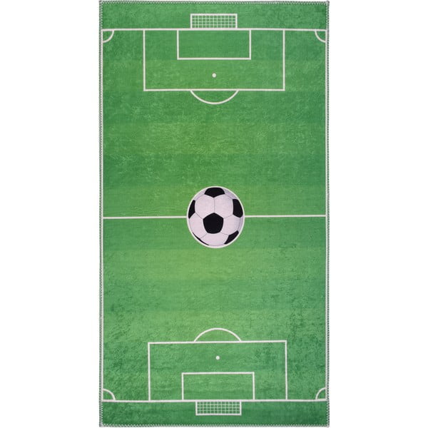 Tappeto da gioco per bambini verde lavabile 100x160 cm Soccer Time – Vitaus