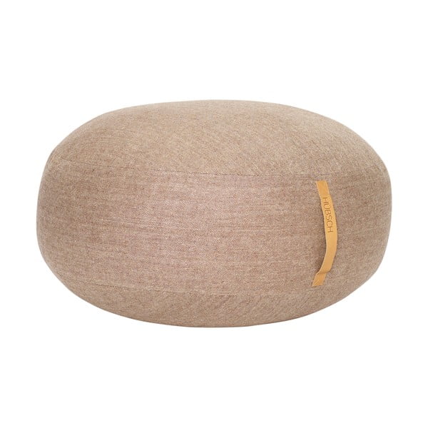 Pouf marrone chiaro Turenio, ø 70 cm Mochi - Hübsch