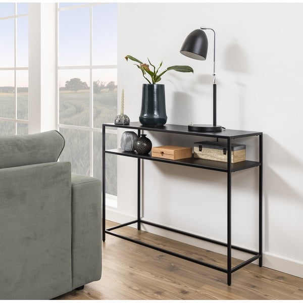 Tavolo consolle nero 100x35 cm Newcastle - Actona-image-1