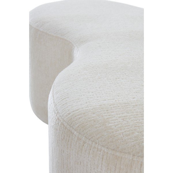 Poggiapiedi color crema con rivestimento in ciniglia Mintaka – Jotex-image-3