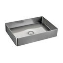 Lavabo argentato in acciaio inox 50x35 cm Aurum – Sapho