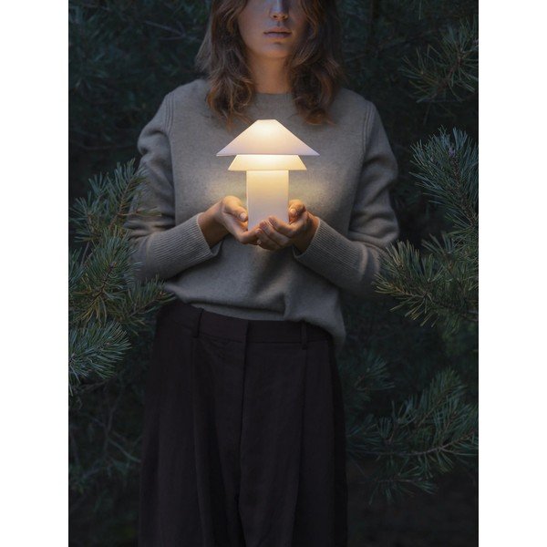 Lampada da tavolo LED bianca con paralume in metallo con intensità regolabile (altezza totale 33,5 cm) Sanaka – Blomus-image-1