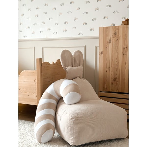 Pouf a sacco per bambini beige Funny Bunny – The Brooklyn Kids-image-1