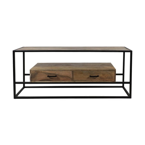 Tavolo TV in legno di mango nero 140x58 cm Blackwell - HSM collection