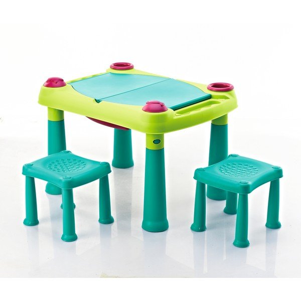 Set di tavolo da gioco per bambini e 2 sedie creative - Curver-image-1