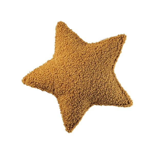 Cuscino per divano da bambini marrone con rivestimento in bouclé Star – Wigiwama