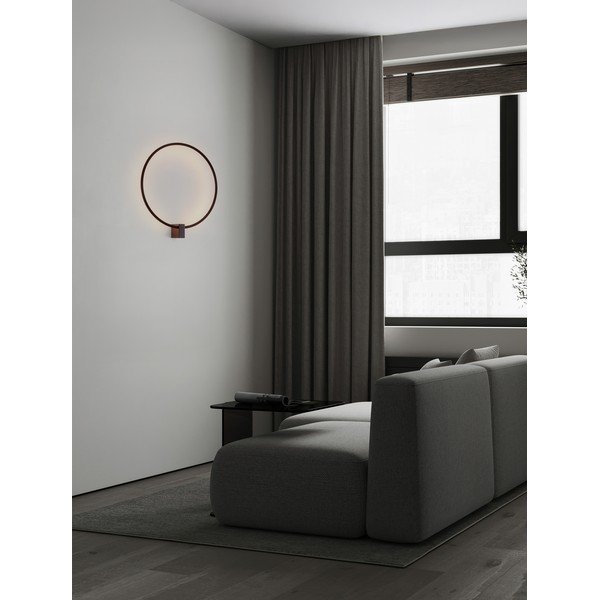 Lampada da parete LED nera opaca in alluminio con intensità regolabile Cercio – Nova Luce-image-1