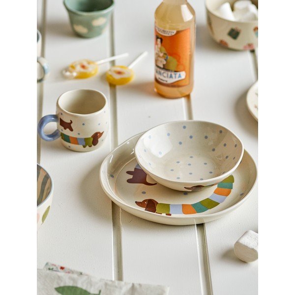 Set da pranzo per bambini in gres 3 pz Charlie – Bloomingville Mini-image-1