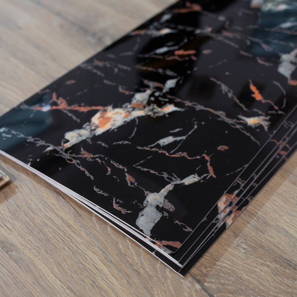 Set di 6 adesivi murali 60x30 cm Black Gold - SP TREND-image-1