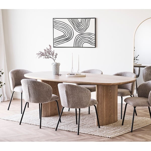 Tavolo da pranzo con effetto frassino 110x210 cm Serra – House Nordic-image-1