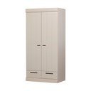 Armadio greige in pino massiccio 94x195x53 cm Connect – WOOOD