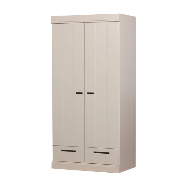 Armadio greige in pino massiccio 94x195x53 cm Connect – WOOOD
