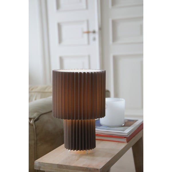 Lampada da tavolo grigia con paralume in tessuto (altezza totale 32 cm) Catis – Markslöjd-image-1