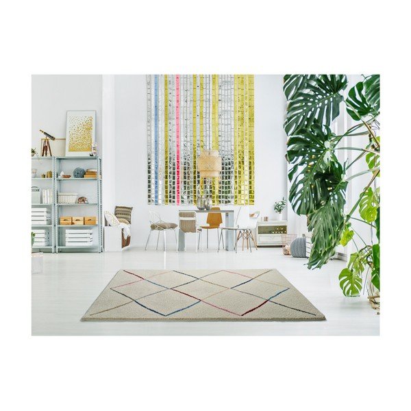 Tappeto bianco Merlin White, 190 x 280 cm - Universal-image-1
